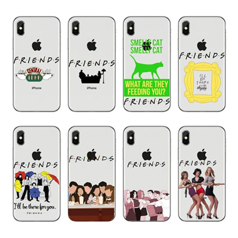 Goedkoop Amigos TV Show Engracado Parque Central Perk Caso Zachte Telefoon Capa Fundas Coque Para o iphone 7 Alem de 6 8 4 5 plus X XS Max