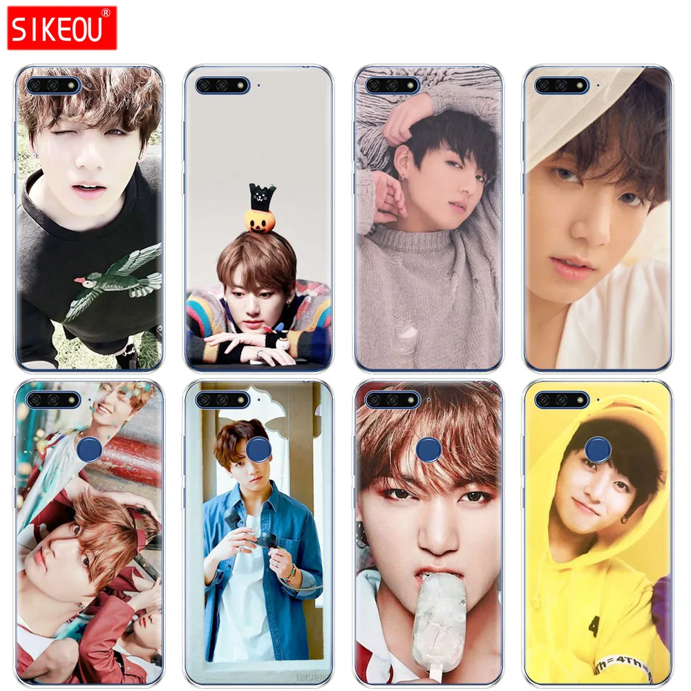 

Silicone Cover Phone Case For Huawei Honor 7A PRO 7C Y5 Y6 Y7 Y9 2017 2018 Prime BTS Bangtan Boys JUNG KOOK