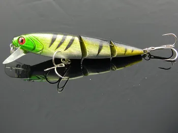 

50pcs 105mm Minow lure plastic 3 sections Jointed Hard Bait Fishing lures tackle 10.5CM 14G 6# hooks multi- joint fishing lures