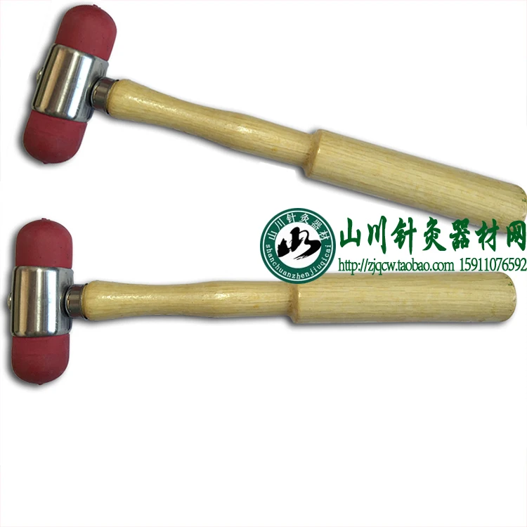 Wooden massage hammer foot massage stick rubber headin Massage & Relaxation from Beauty
