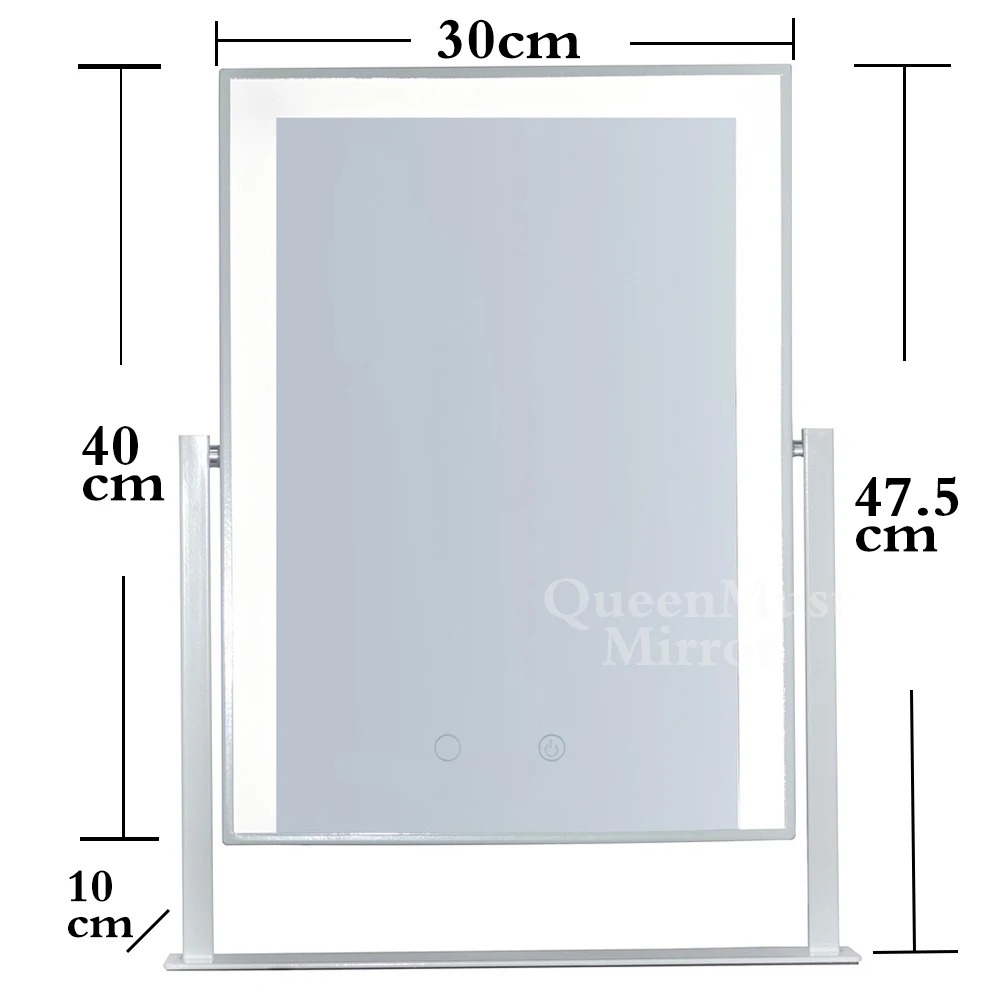  Hollywood Mirror Led Lighted Makeup Mirror Strip Lights Cosmetic Travel Touch Control Design 10x Ma - 33020182955