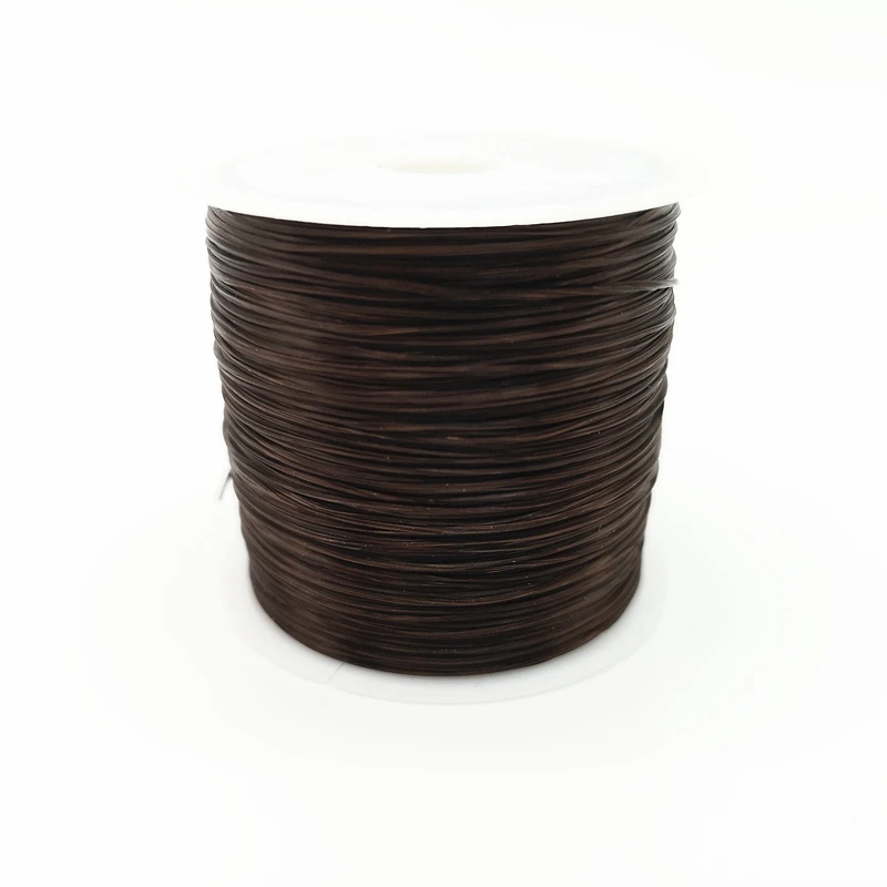1 рулон/60 м 0,7 мм эластичная нить круглая кристаллическая линия нейлоновый резиновый эластичный шнур для изготовления украшений браслет из бисера 18 цветов - Цвет: Dark Coffee