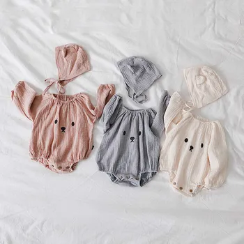 

Baby Girl Clothes Long Sleeve Baby Boy Girl Rompers +Hat Newborn Jumpsuits Fashion Infant Product Ropa Bebe Baby Bear Costume