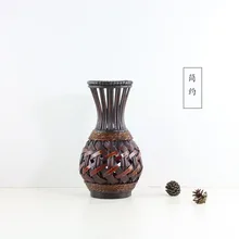 Руководство по изготовлению бамбуковой и деревянной цветочной вазы Украшение домашнего декора аксессуары vook нестеклянная ваза