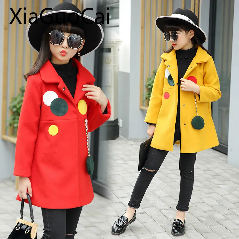 Girls' Coat 2018 New Children's Autumn and Winter Cashmere Coats Warm Fashion Korean Wild Woolen |