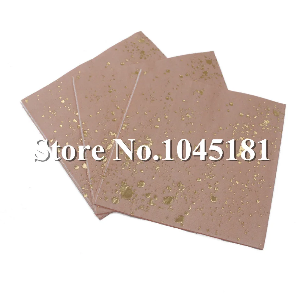 Ipalmay Marble & Gold Foil шестигранные десертные тарелки розовые вечерние бумажные