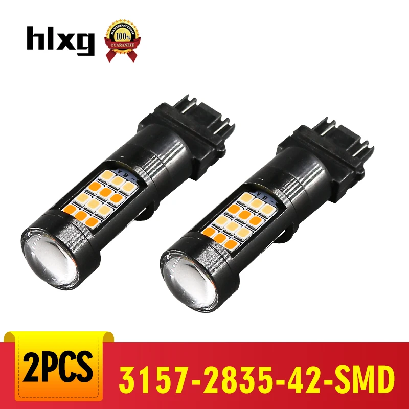 2 шт. Двухцветные светодиодные лампы T25 3157 SMD Led для сигнала поворота|Сигнальная
