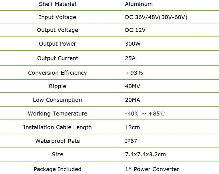 XINWEI DC36V/48 V к DC12V 25A 300 W Step Down конвертер Напряжение стабилизаторы Алюминий электростатический мешок для насосы т. д