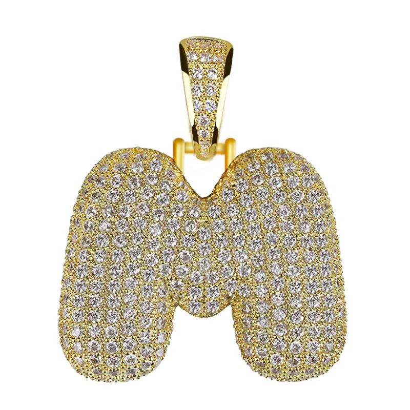Модное A-Z 26 ожерелье с подвеской в виде буквы s унисекс женское мужское золотое ожерелье из нержавеющей стали со стразами - Окраска металла: N036-M
