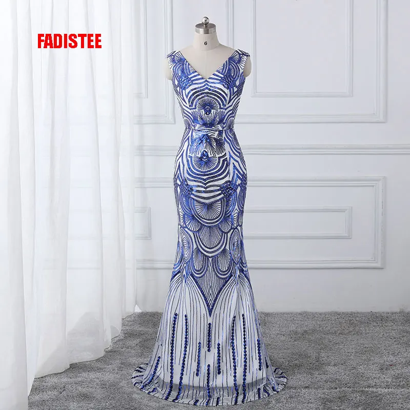 

FADISTEE New arrival classic party dress evening dresses prom bling Vestido de Festa luxury pattern long sequins style