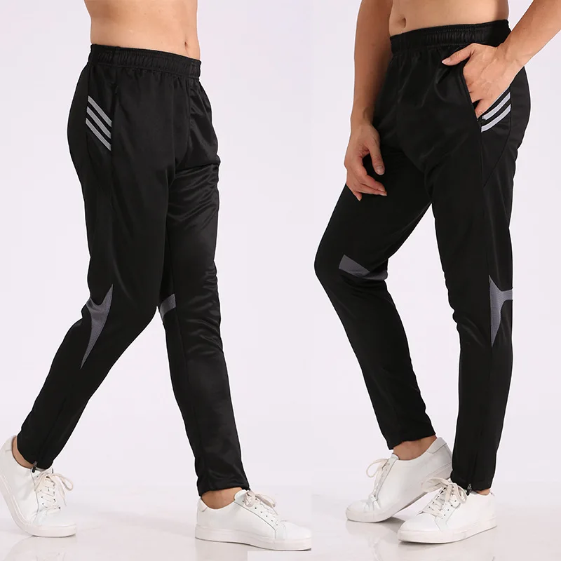 Football training pants Mens sports leggings sweatpants joggers running ...