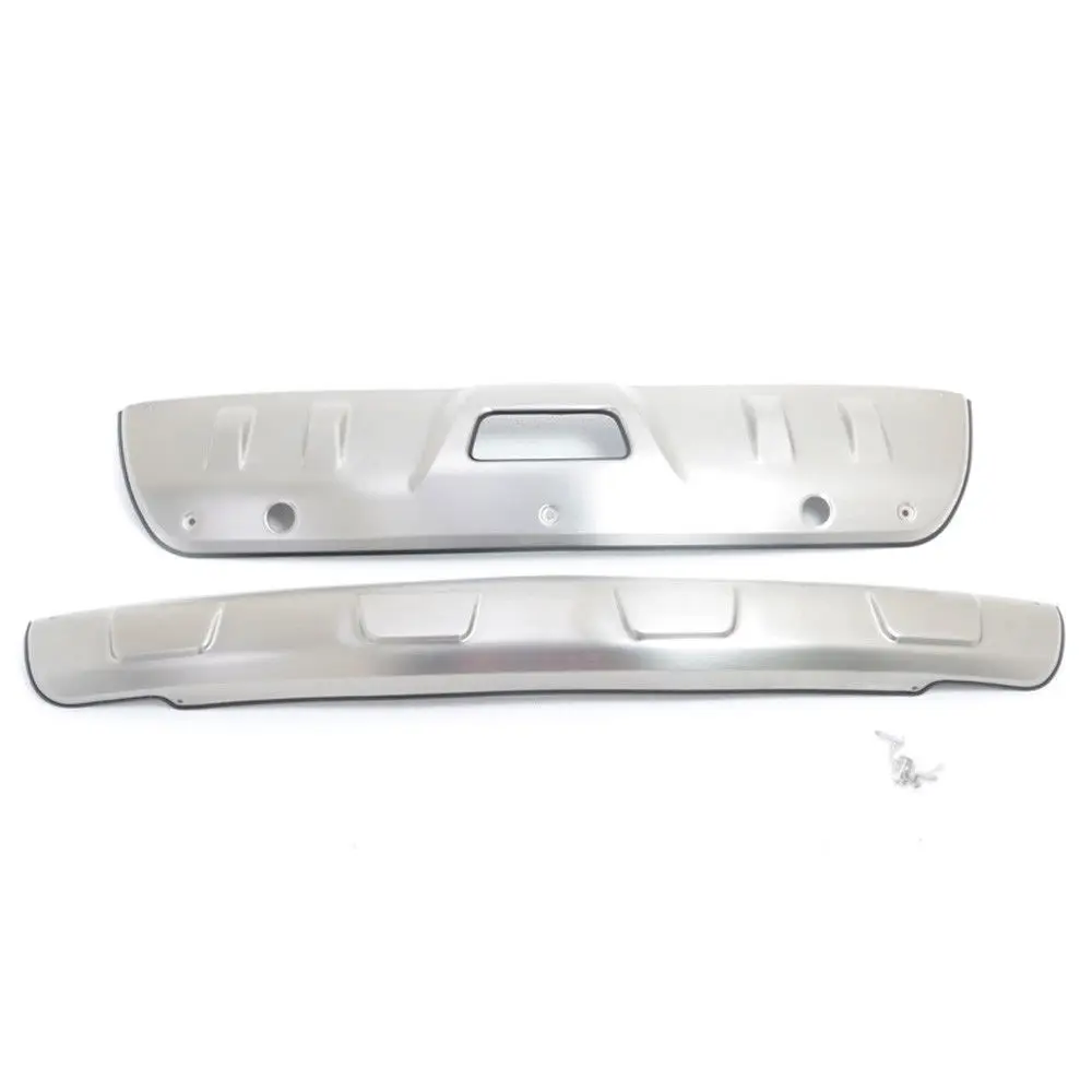 

2pcs/set Stainless Steel Car Front Rear Bumpers Protector Skids Plates Fit for Nissan X-TRAIL 2014-2016 Car Styling Accessories