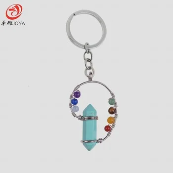 Natural Stone Hexagonal Keypads Keychain Natural Stone key chains Jewelry  Car Key Chain Women Key Holder Ring Car Key Ring