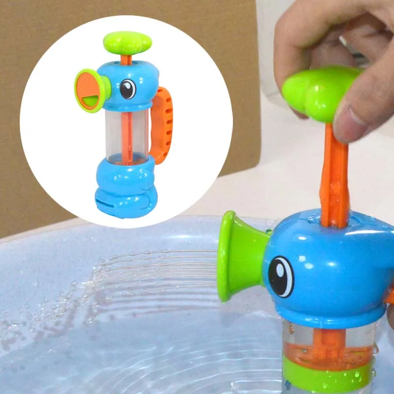 Kids Hippocampus Shower Bath Toys Cute Waterwheel 13-24 Months Kids Float Fishing Toys Baby Faucet Water Spray Dabbling Tool