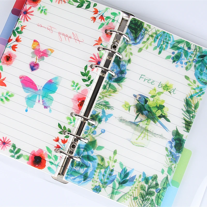 Fromthenon птицы и цветы pp a5a6 Тетрадь делитель для filofax dokibook спирали планировщик