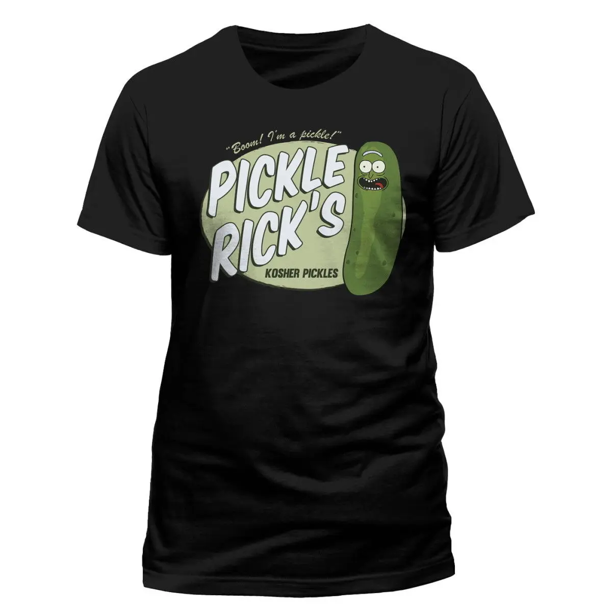 Официальный черный мужской топ Rick and Morty Pickle Rick Kosher Pickles (новинка)