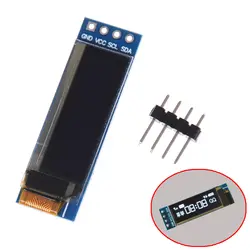 DIY 0,91 дюймов 128x32 IIC I2C белый/синий OLED ЖК-дисплей Дисплей модуль SSD1306 Драйвер IC 3,3 В постоянного тока 5 V для arduino