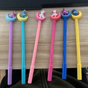 

36 pcs/Lot Cute moonlight unicorn gel pen Black color 0.5mm ballpoint pens for writing Stationery Office School supplies EB039