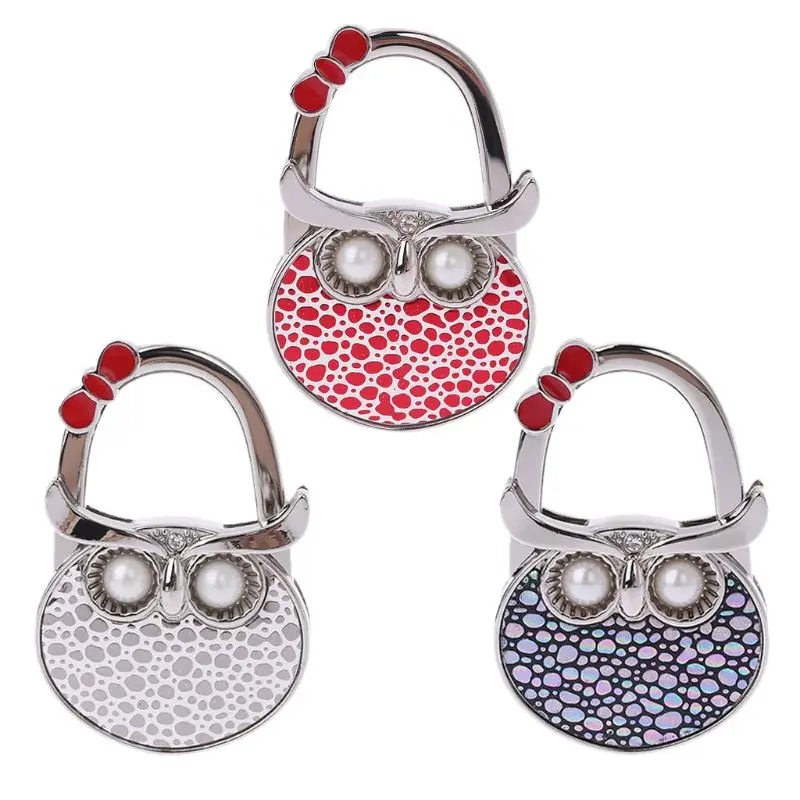 Grtdrm Cute Owl Premium Foldable Handbag Bag Purse Hanger Table Hook Holder