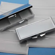 500 шт прямоугольные коробки пилюльки эпоксидной смолой Стикеры-пустой отсек контейнер, коробка для таблеток-круглый таблетки коробка PYC03S