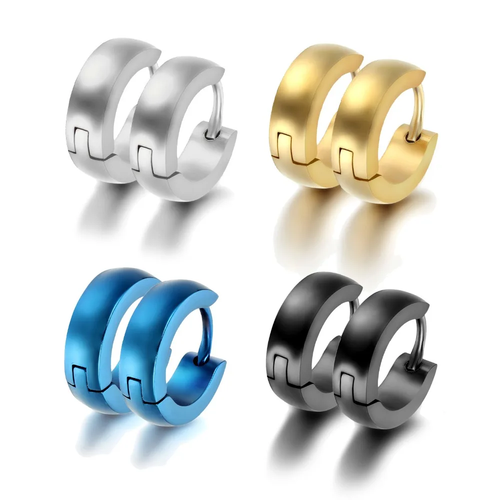 

Fashion simple stainless steel plating multi-color selection double-sided ear clip ear buckle smooth no-set earrings