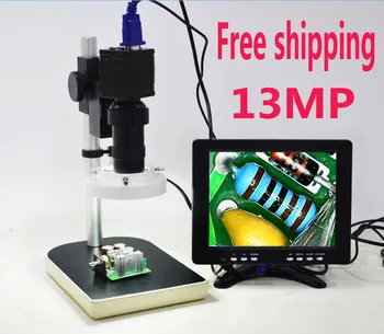 

1080P Microscope HDMI Industrial Microscope Camera Set+130X C-Mount Lens+Stand For LAB Phone PCB Repair