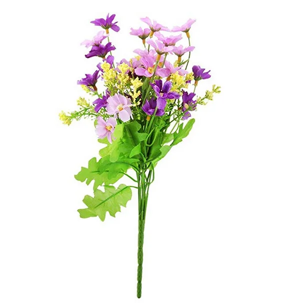 Romote 1 букет Cineraria искусственный цветок для дома и офиса Декор (фуксия фиолетовый)