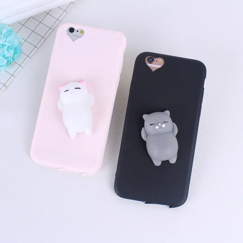 

Cute 3D Bear Animal Squishy Case Cover For iphone 6 6s 4.7'' Capa Silicone Shell For iphone 5 5s 5se 7 7 plus Anti Stress Toys