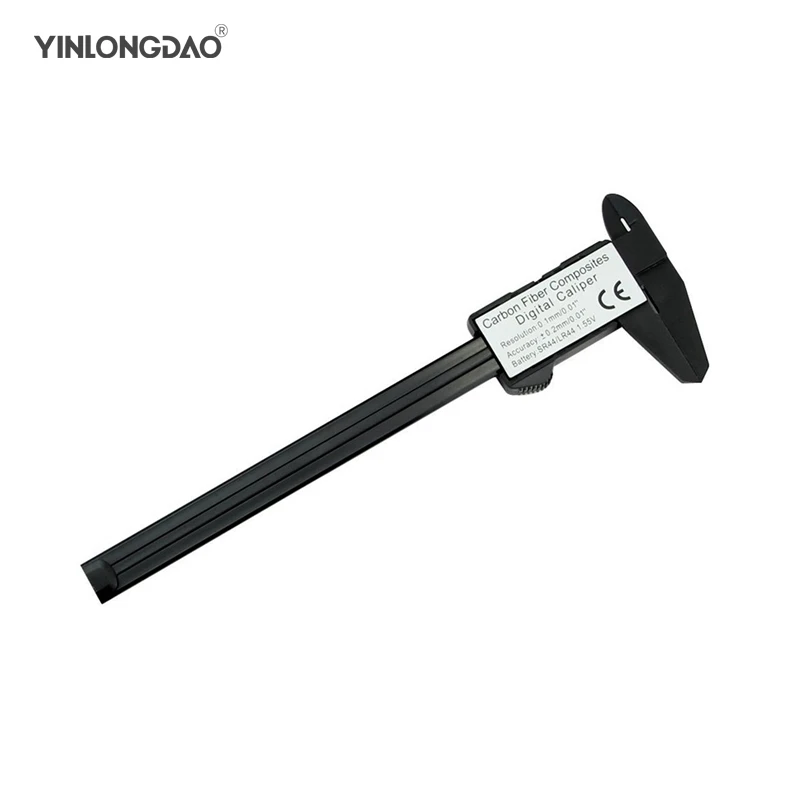 150mm 6 inch LCD Digital Electronic Carbon Fiber Vernier Caliper Gauge Micrometer Measuring Tool Ruler With Box