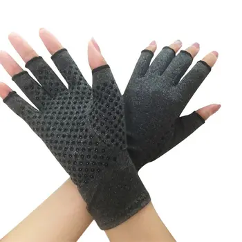 

1 Pair Women Men Unisex Hands Arthritis Gloves Half Finger ReduceTenosynovitis