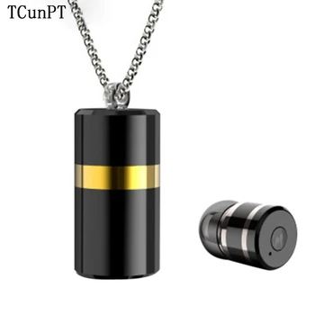 

TCunPT M2 Wireless Bluetooth Metal Pendant Earphone Necklace Headset with Storage Box for IPad, IPhone, Galaxy, Huawei Xiaomi