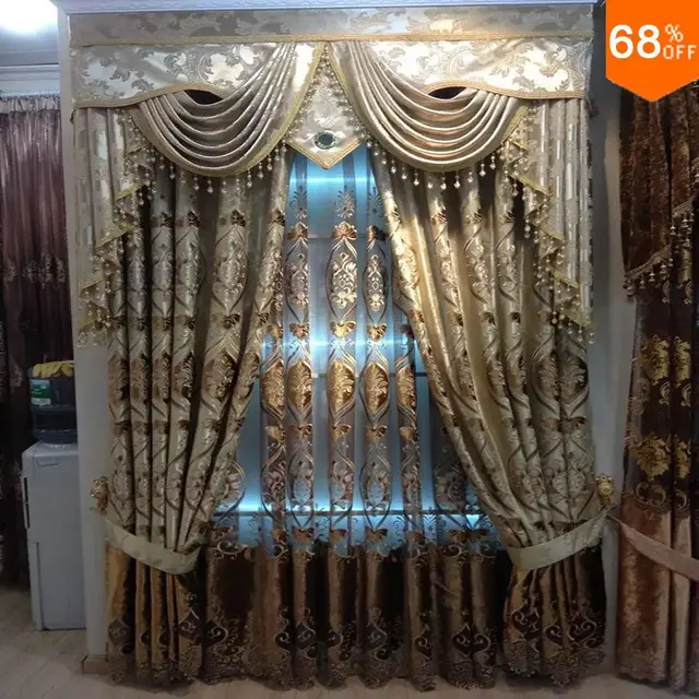 Nouveau Dubaï De Luxe magnétique rideau pour salon d\'or broderie ... Nouveau Dubaï De Luxe magnétique rideau pour salon d\'or broderie ...