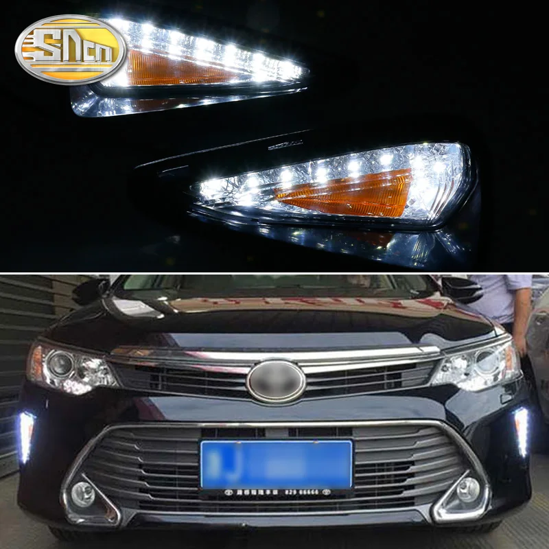 

For Toyota Camry 2015 2016 LED Daytime Running Light Fog Lamp Cover DRL With Dimming Functions Relay