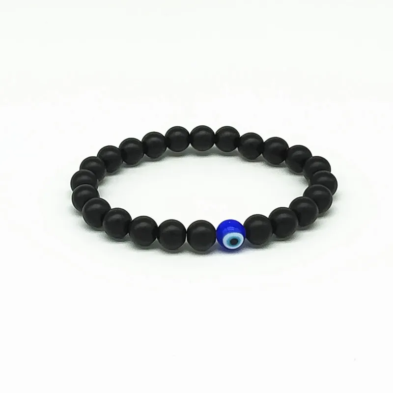 

New Fashion Evil Eye Beaded Women Men Bracelets Simple Classic Round Charm Bracelets & Bangles For Men Handmade Accessories Gift