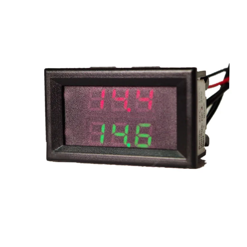 DC12V 24V Цифровой измеритель 20 ~ + 100 градусов термометр Цельсий двойной дисплей