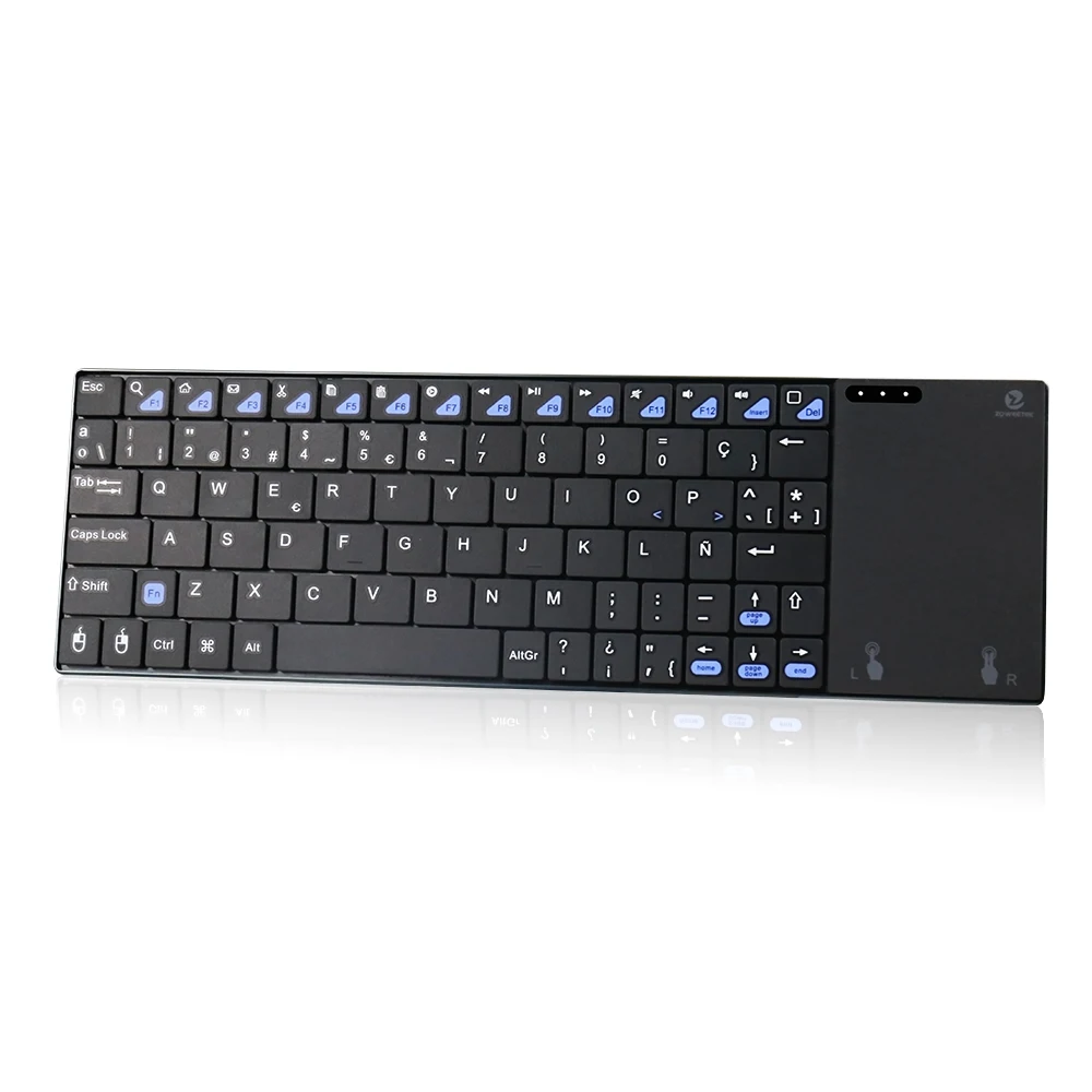 Zoweetek оригинальные мини i12plus 2.4 ГГц Испанский Teclado Беспроводной клавиатура withtouchpad для ПК, Android ТВ коробка, Умные телевизоры, ПК