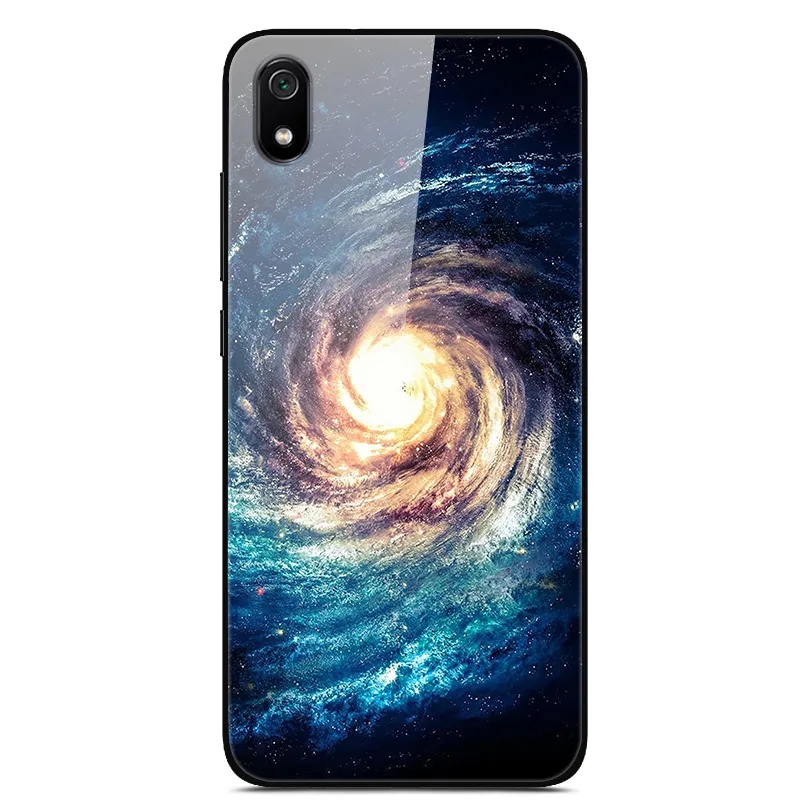 38 Для Xiaomi Redmi 7A 7 A чехол из закаленного стекла с изображением планеты космос, стеклянный чехол для задней панели, чехол для Xiaomi Redmi 7 7A Redmi7A, чехол Redmi7 - Цвет: 38