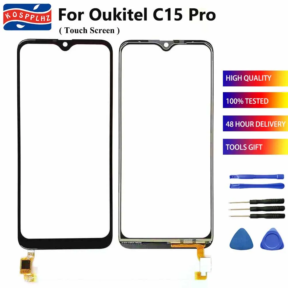Мобильная сенсорная панель для Oukitel C15 Pro Сенсорный экран дигитайзер протестированная черная панель для Oukitel C15 Pro Сенсорная панель+ инструмент