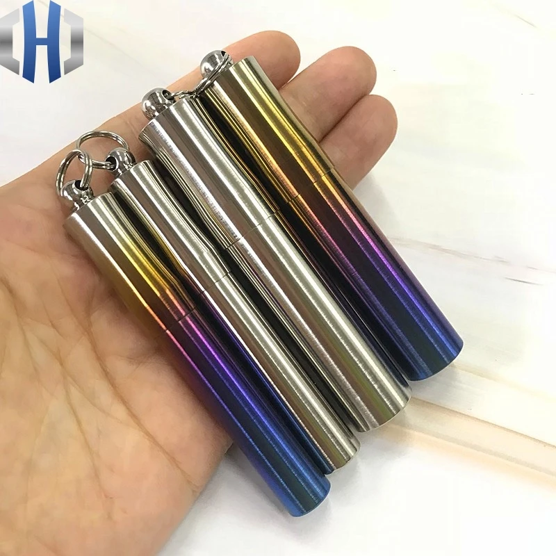 

New Titanium Alloy Convenient Toothpick Container Large Capacity Sealed Tank No Rust Portable Metal Waterproof EDC