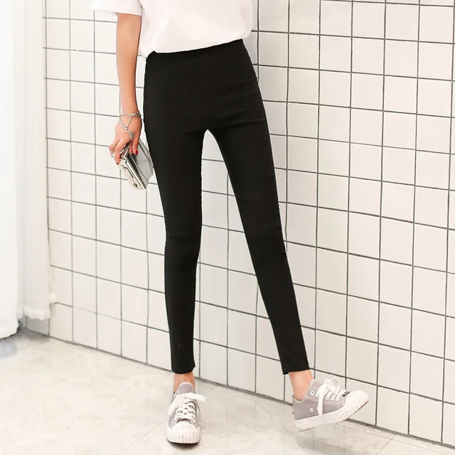 

2019 New Leggings Women Sexy Black Pencil Pants Stretch Workout Slim Trousers