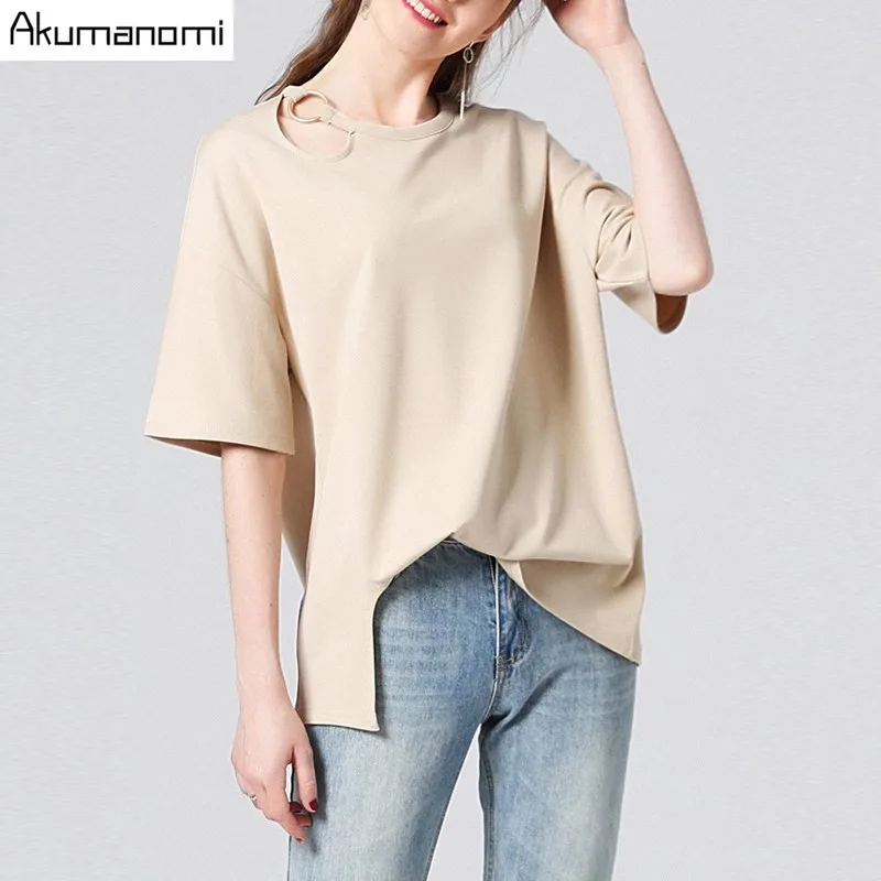 beige cotton t shirt