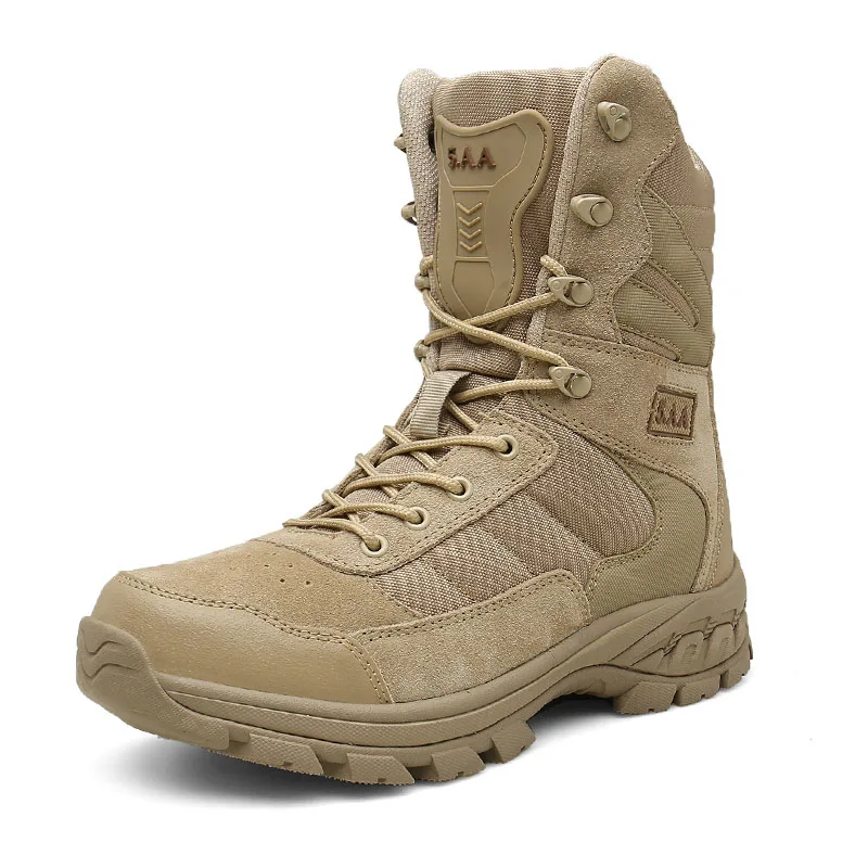 

2019 Outdoor Hiking Shoes Men's Desert High-top Military Tactical Boots Men Combat Army Boots Botas Militares Sapatos Masculino