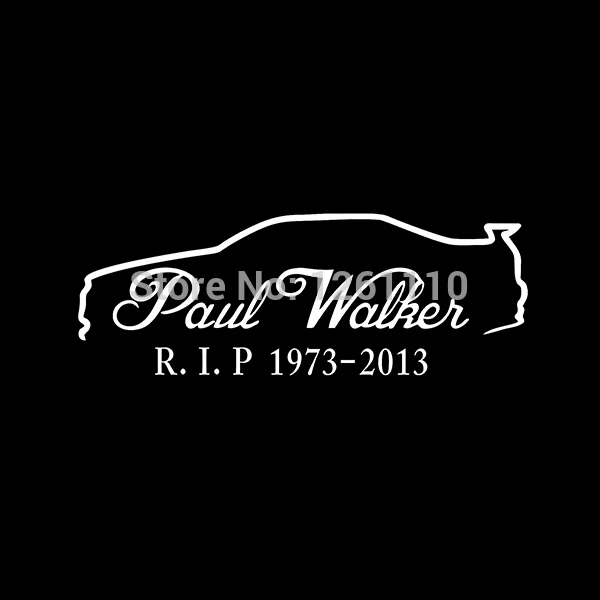 Paul Walker Skyline R34 Memorial RIP Reflective Vinyl Sticker Decal