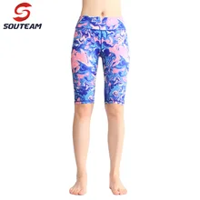 Бермуды Feminina Souteam женские шорты для йоги быстросохнущие дышащие спортивные бег фитнес пляж Pantalon Corto до колена