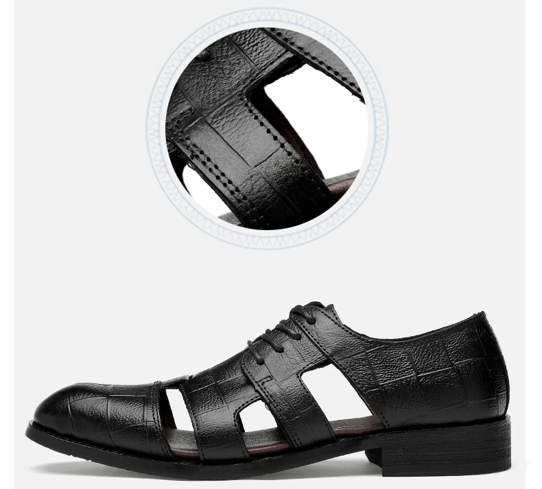 Летняя мужская обувь мужские кожаные сандалии модные мужские сандалии на плоской подошве мужские сандалии из натуральной кожи пляжные сандалии