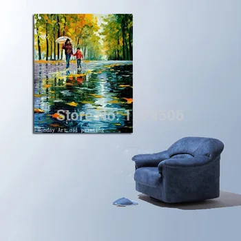 

Best Artist Hand-painted High Quality Modern painting Wall Art knife Oil Painting on Canvas Knife landscape street Oil Painting