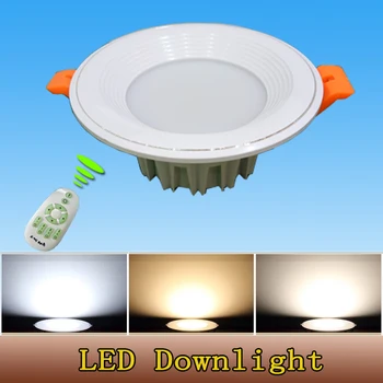 

Led downlight embedded smallpox lamp, remote control adjustable light color temperature 5W 7W 9W 12W AC110-240V