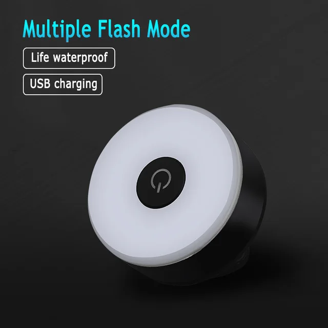 Bicycle Rear Light USB Rechargeable IPX8 Waterproof Bike Light  For MTB Helmet Pack Bag Tail Light 5 Models Cycling Taillight black