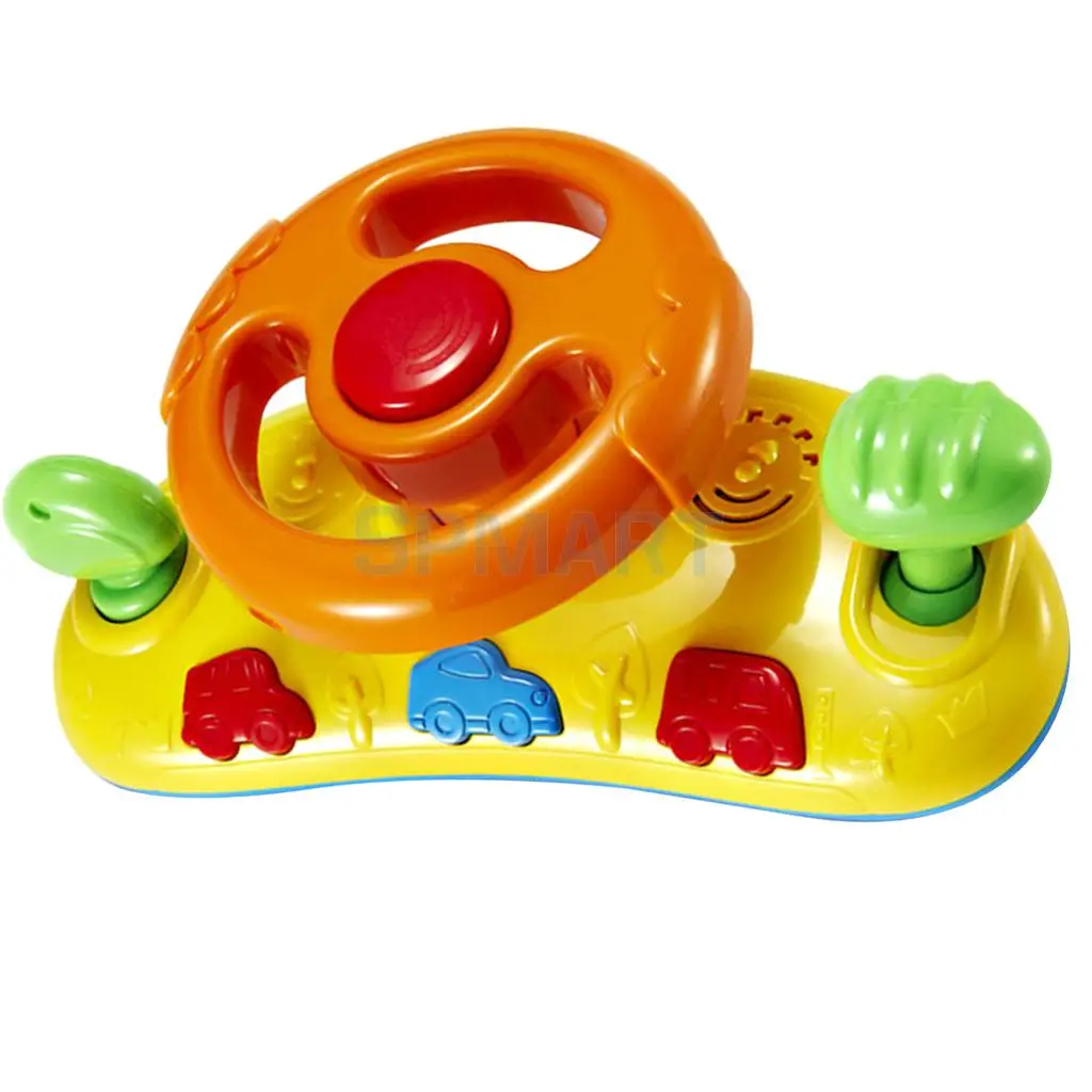 

Baby Toddler Car Seat Buggy Steering Wheel Toy With Musical Sound Random Color