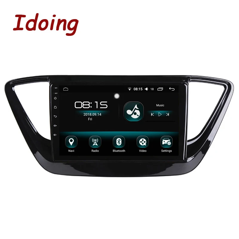 Flash Deal Idoing 9"1Din Car Android 8.0 Radio Vedio Multimedia Player 4G+64G Octa Core For Hyundai Verna 2016 GPS Navigation and Glonass 2